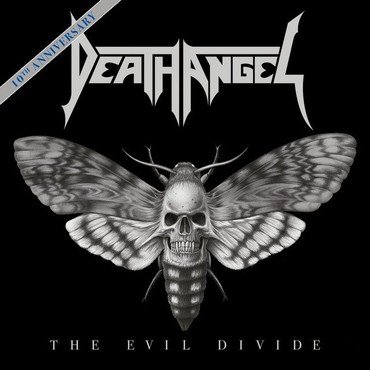 Death Angel - The Evil Divide (Clear\/Black Splatt vinyl record album art