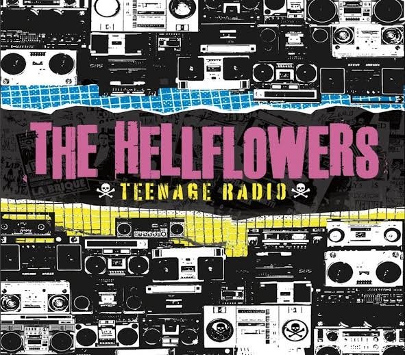 The Hellflowers - TEENAGE RADIO (COLOR) vinyl record album art