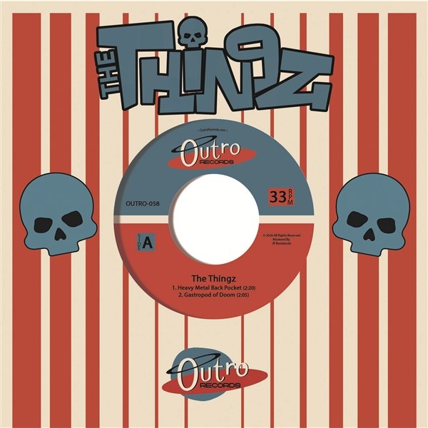 Thingz, The/King Flamingo - SPLIT vinyl record album art