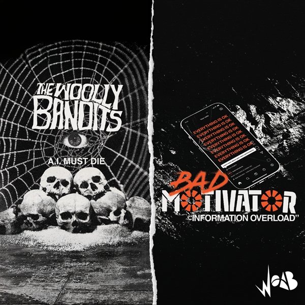 Bad Motivator/Wooly Bandits - SPLIT vinyl record album art