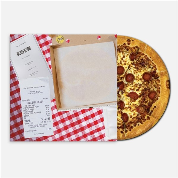 King Gizzard & The Lizard Wizard - ITALIAN FEAST (DELUXE) (PIZZA PIC + SALAD FELXI 7") vinyl record album art