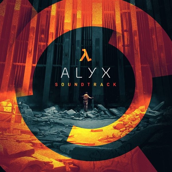 O.S.T. - HALF-LIFE: ALYX (BLACK W/ORANGE SPLATTER) vinyl record album art